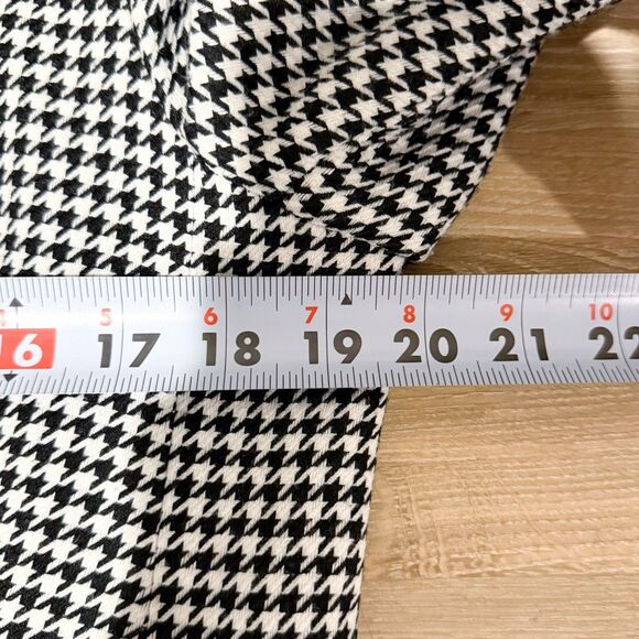 Marled Black White Houndstooth Blazer Double Breasted Pockets Career Classic M - Picture 10 of 12